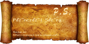 Pánczél Sára névjegykártya