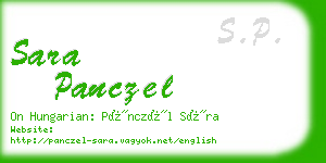 sara panczel business card